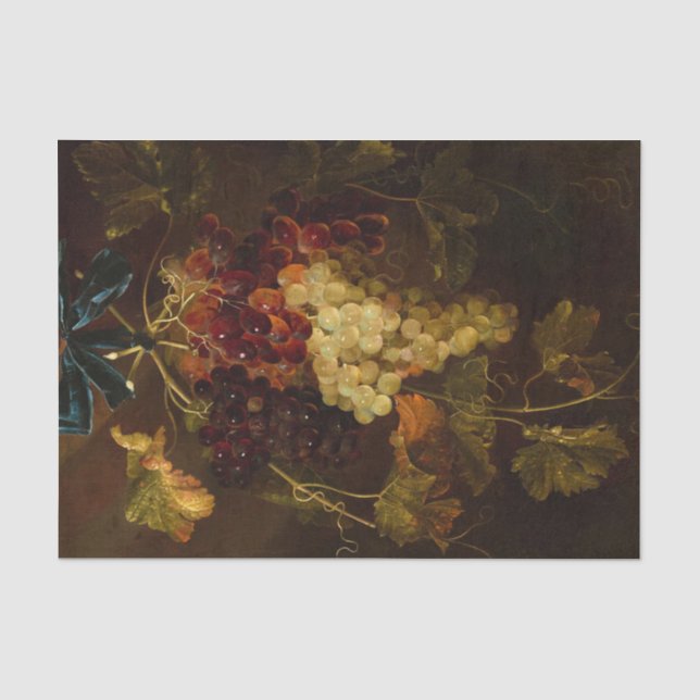 Trauben mit blauem Band von Harmen Loeding Seidenpapier (Vorderseite)