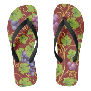 Trauben-Muster Flip Flops