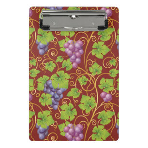 Trauben-Muster Mini Klemmbrett