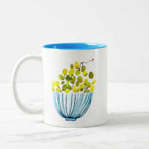 Trauben niedliche Früchte Zweifarbige Tasse