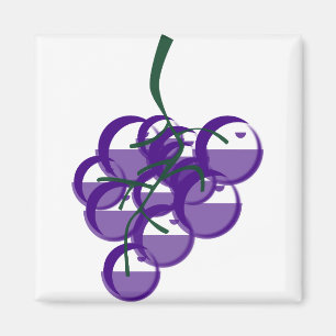 Trauben Obstwein Lilac Lebensmittelkellerei Magnet