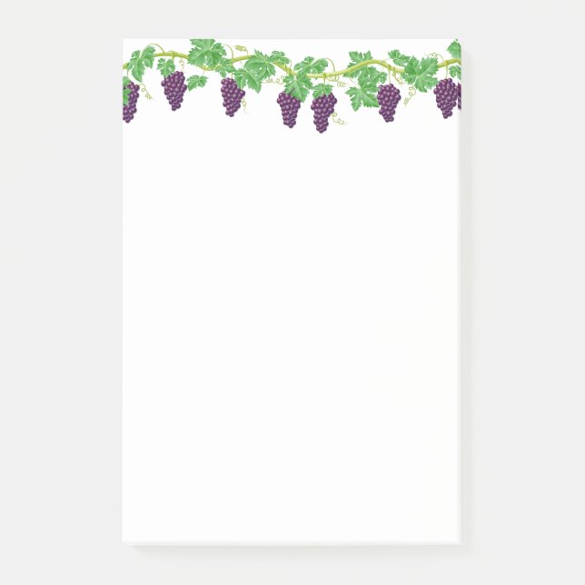 Trauben Post-it Klebezettel (Vorderseite)