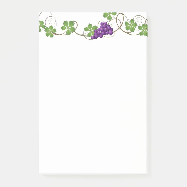 Trauben Post-it Klebezettel (Vorderseite)