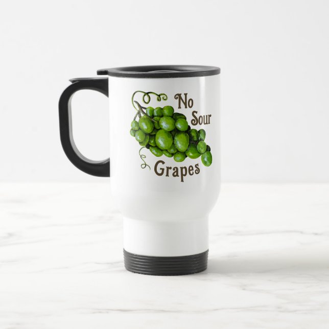 Trauben Reisen Mug Reisebecher (Links)