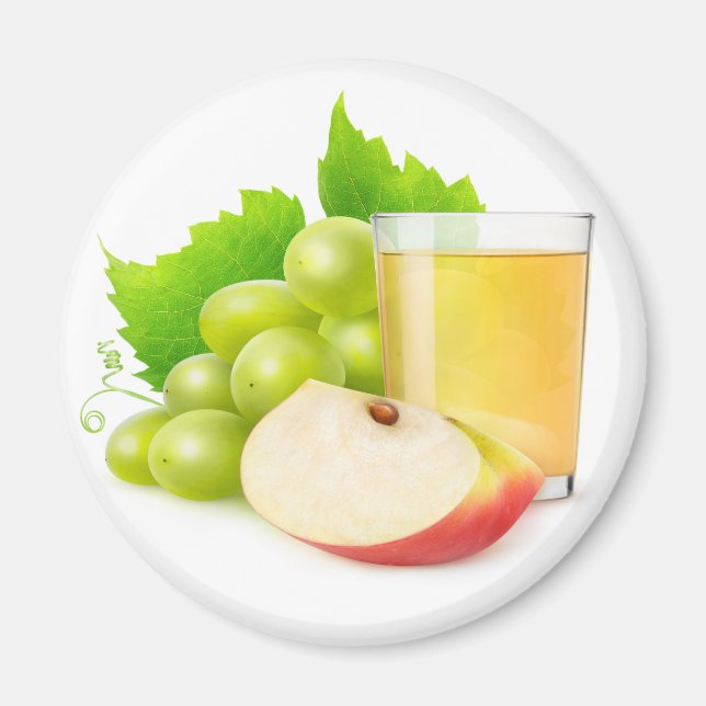Trauben- und Apfelsaft Magnet (Vorne)