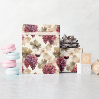 Trauben und Rotwein 2 - Geschenkpapier