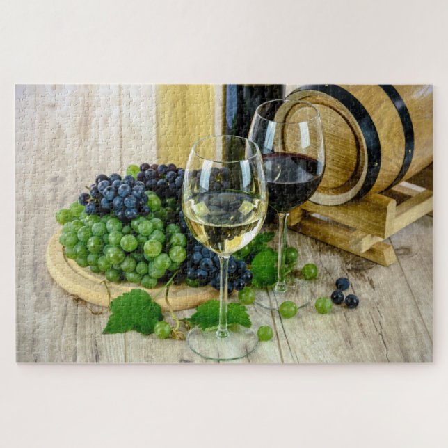 Trauben und Weinpuzzle (Horizontal)