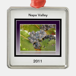 Trauben von Napa Silbernes Ornament