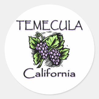 Trauben von Temecula Runder Aufkleber
