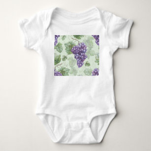 Trauben Wasserfarbe, Frucht Nahtloses Muster. Baby Strampler