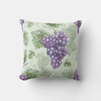 Trauben Wasserfarbe, Frucht Nahtloses Muster. Kissen