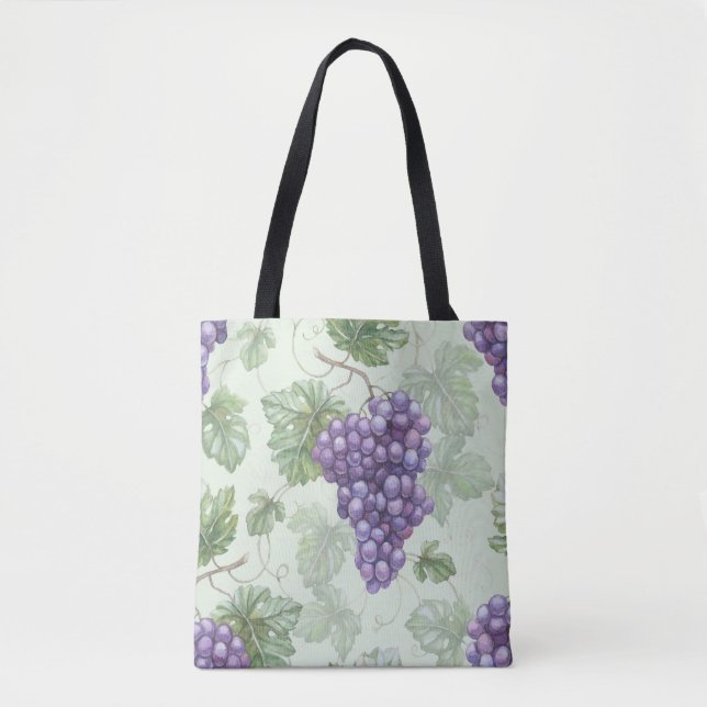 Trauben Wasserfarbe, Frucht Nahtloses Muster. Tasche (Vorderseite)