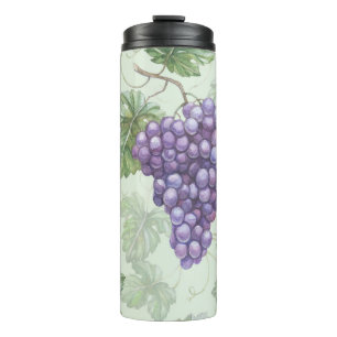 Trauben Wasserfarbe, Frucht Nahtloses Muster. Thermosbecher
