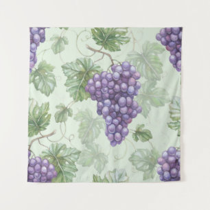 Trauben Wasserfarbe, Frucht Nahtloses Muster. Wandteppich