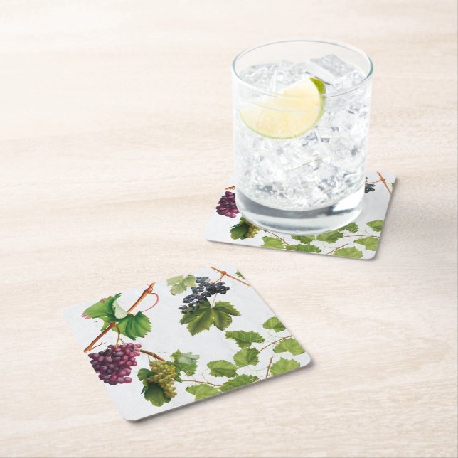 Trauben Weinberge Mittelmeer Griechische Insel Rechteckiger Pappuntersetzer (Vor Ort)