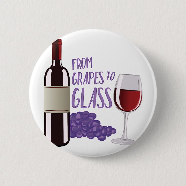 Trauben zum Glas Button (Vorderseite)