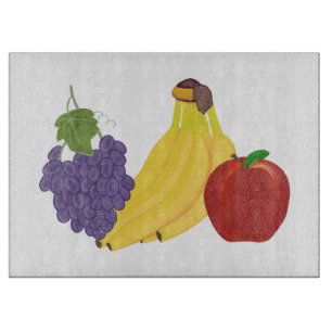 Traubenbananen Apfelfruchtanstrichplatten Schneidebrett