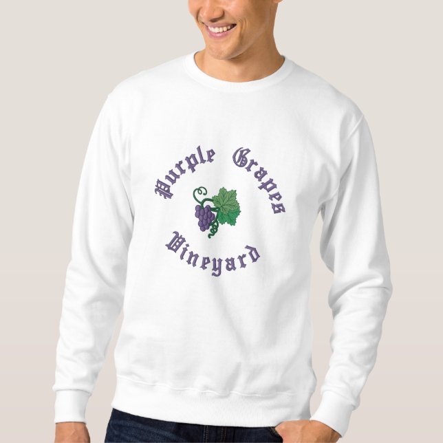 Traubencluster bestickt auf Shirt (Vorderseite)