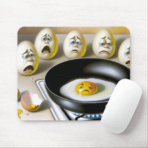 Traubeneier, die Eier im Bratpfanne beobachten Mousepad