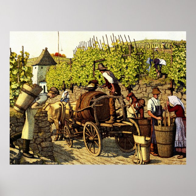 Traubenernte 1890 poster (Vorne)