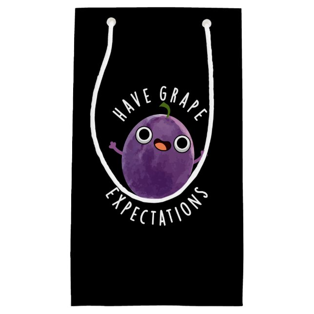 Traubenerwartungen positive Fruchtpuppe dunkler BG Kleine Geschenktüte (Vorderseite)