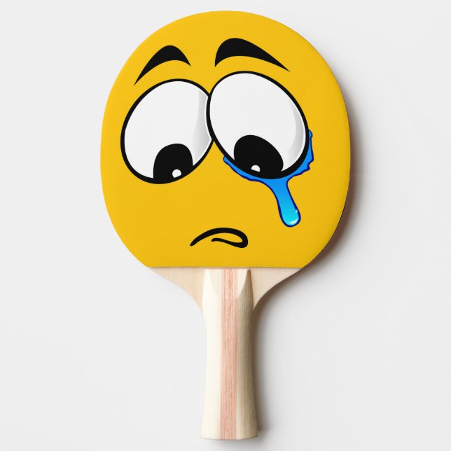 Traubengelber Emoji Tischtennis Schläger (Vorderseite)