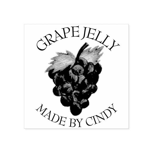 Traubenkonfitüre Jelly Frucht behält sich die von Gummistempel (Prägung)