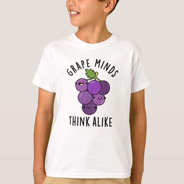 Traubenmädchen denken wie sonnige Fruchtpuppe T-Shirt (Vorderseite)