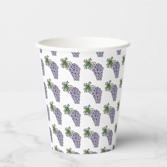 Traubenpapier Pappbecher (Vorderseite)