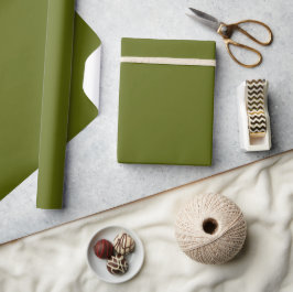 Traubenrebe mit fester Farbe dunkelgrün Geschenkpapier