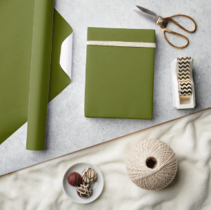Traubenrebe mit fester Farbe dunkelgrün Geschenkpapier