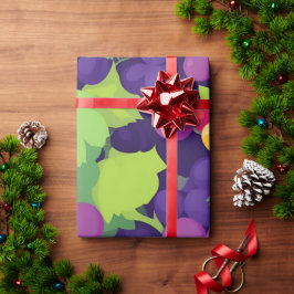 Traubenretro Personalisiertes Muster Geschenkpapier