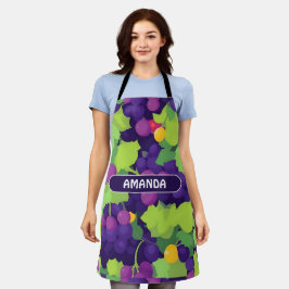 Traubenretro Personalisiertes Muster Schürze