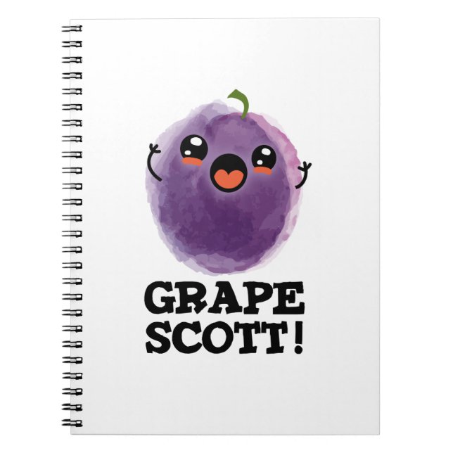 Traubenschott Funny Fruit Grape Pun Notizblock (Vorderseite)