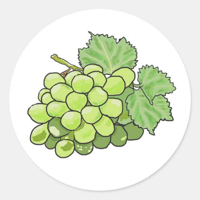 Traubenstrauch Runder Aufkleber (Vorderseite)