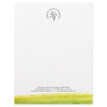 Traubenweinbergweinkellerei-Aquarellbriefkopf