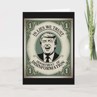„Traue Niemandem“ - Trump Nknote Parodie _1 Karte