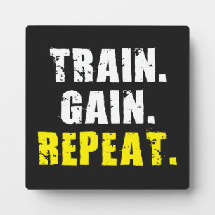 TRAUEN, GEWINNEN, WIEDERHOLEN - GYM Workout Motivi Fotoplatte