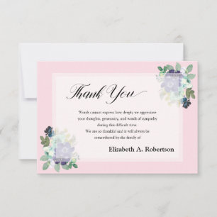 Trauer Danke Elegante Violette Blumen