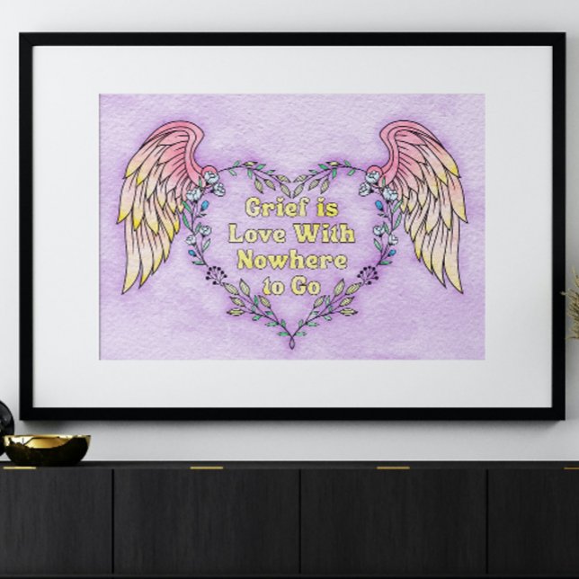 Trauer, Gedächtnis und sanfte Erinnerungsfarben Poster (Grief Coloring Poster for remembering those who are gone.)