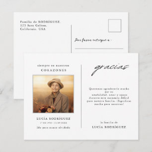 Trauer Gedenken Spanisch Danke Foto Postkarte