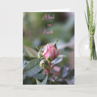 Trauerfallkarte, Rosenknospe Karte