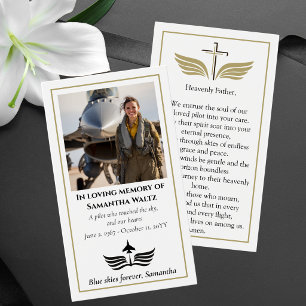 Trauerfoto-Gebet für Piloten Moderne Luftfahrt