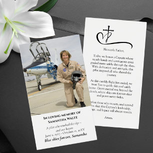 Trauerfoto-Gebet für Piloten Moderne Luftfahrt