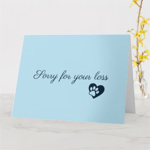 Trauerkarte für den Verlust eines Haustieres Babyb Karte