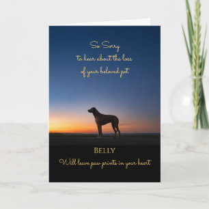 Trauerkarte für Hunde mit Foto zur Erinnerung Karte