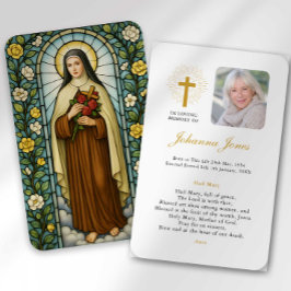 Trauerkarte Heilige Therese von Lisieux Visitenkarte