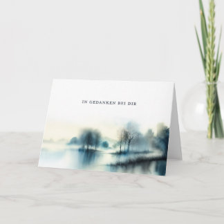 Trauerkarte "In Gedanken bei dir"  Karte