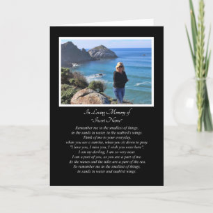 Trauerkarte mit Bild und spirituellem Gedicht Karte