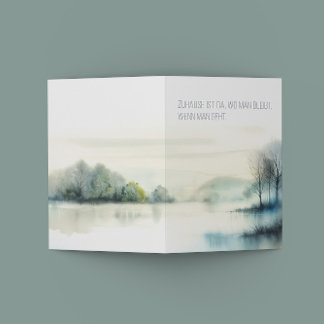 Trauerkarte "Zuhause" Ankündigung